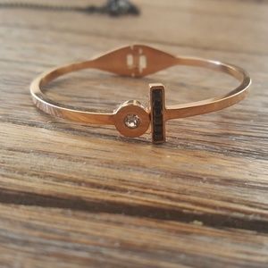 Clock Design Rose Gold Bracelet